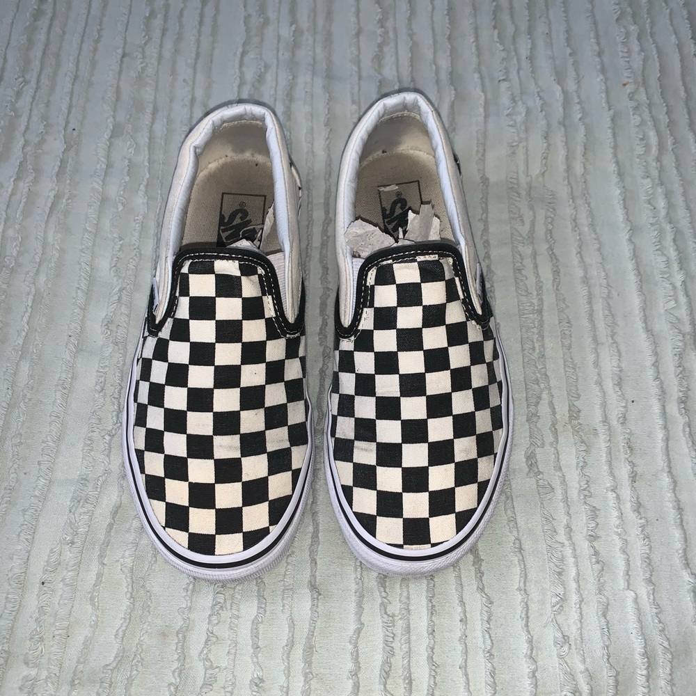 Checkerboard vans.